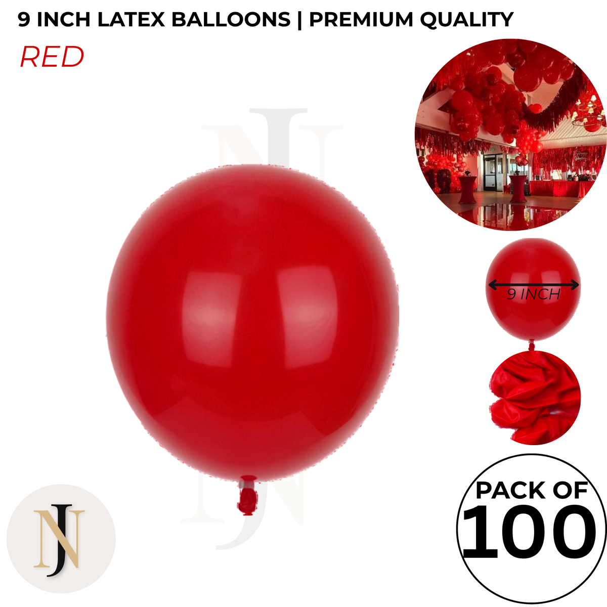 9 Inch Latex Balloons for Birthday & Party Decoration – Multiple Colors