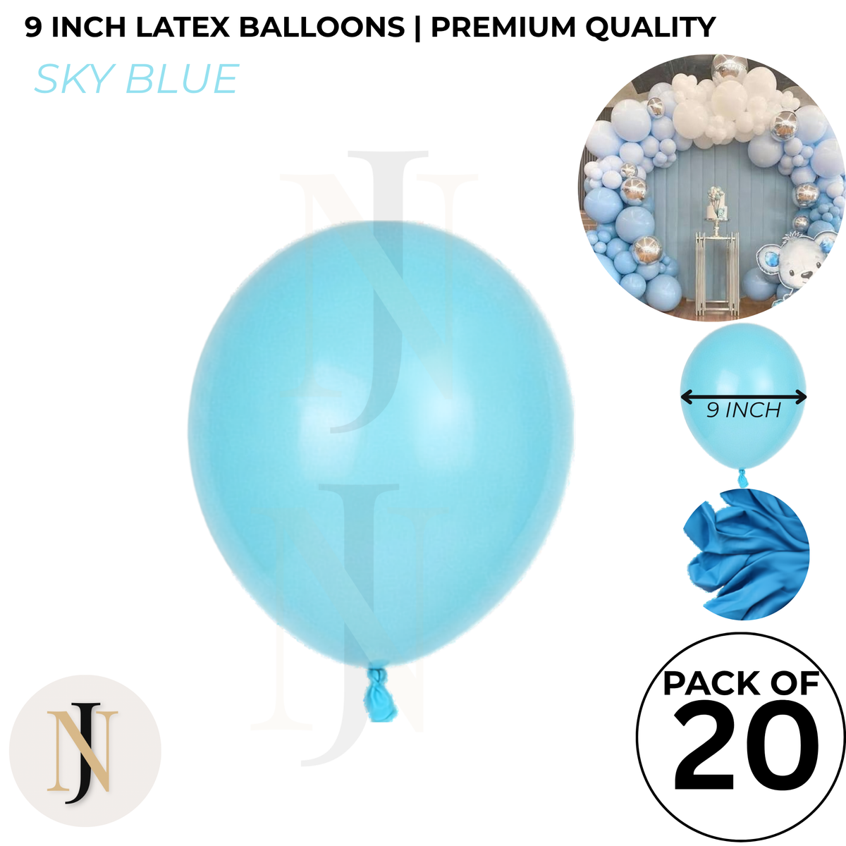 9 Inch Latex Balloons for Birthday & Party Decoration – Multiple Colors