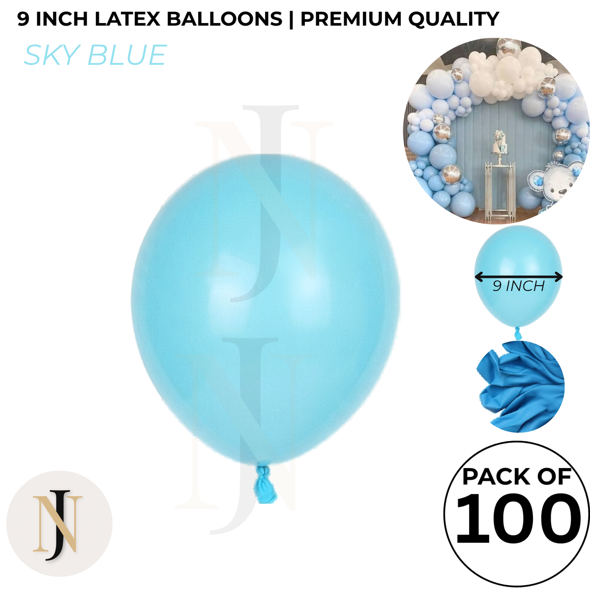 9 Inch Latex Balloons for Birthday & Party Decoration – Multiple Colors