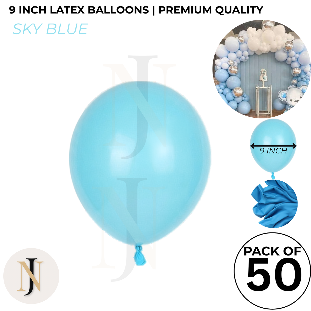 9 Inch Latex Balloons for Birthday & Party Decoration – Multiple Colors