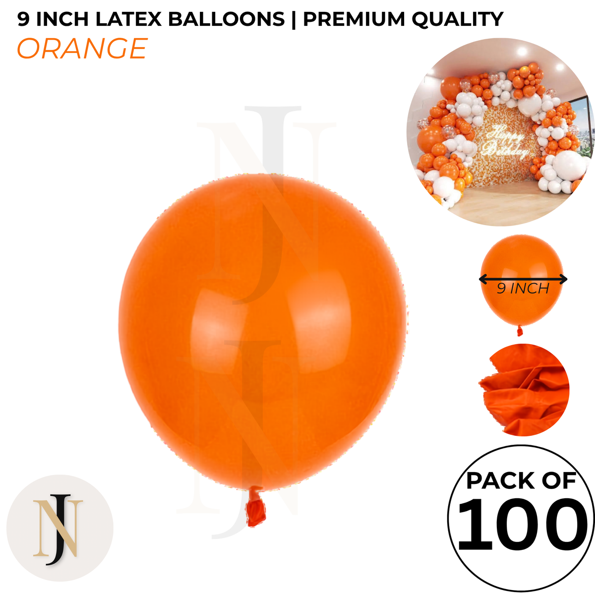 9 Inch Latex Balloons for Birthday & Party Decoration – Multiple Colors