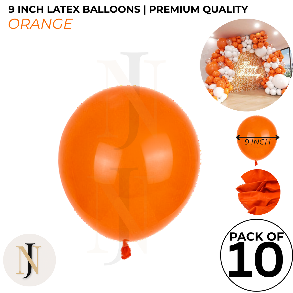 9 Inch Latex Balloons for Birthday & Party Decoration – Multiple Colors