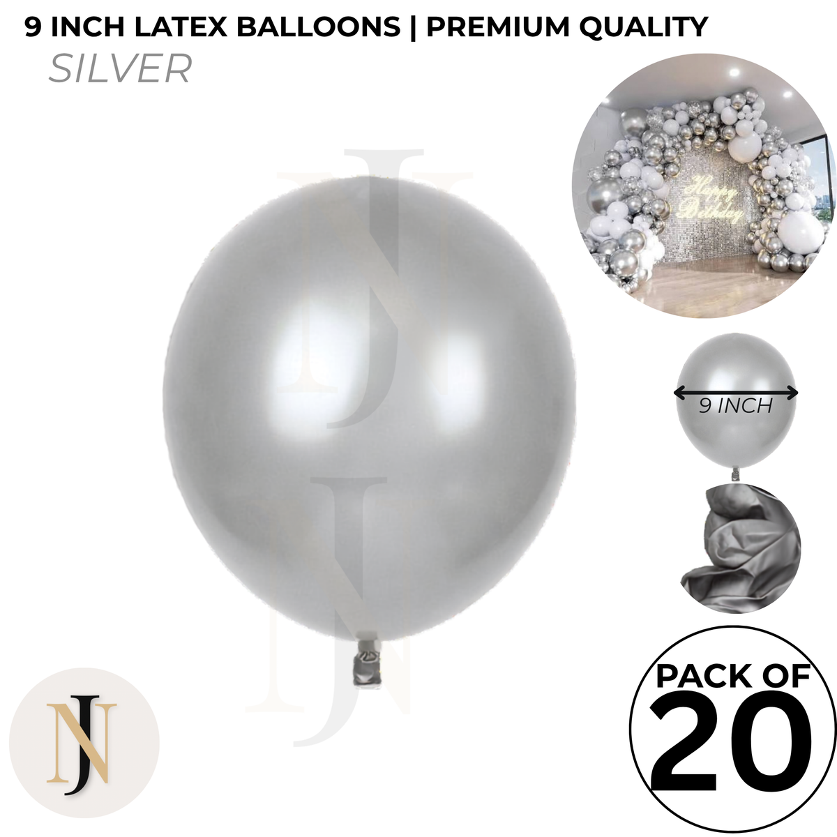 9 Inch Latex Balloons for Birthday & Party Decoration – Multiple Colors