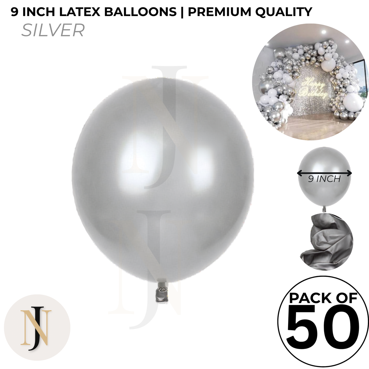 9 Inch Latex Balloons for Birthday & Party Decoration – Multiple Colors