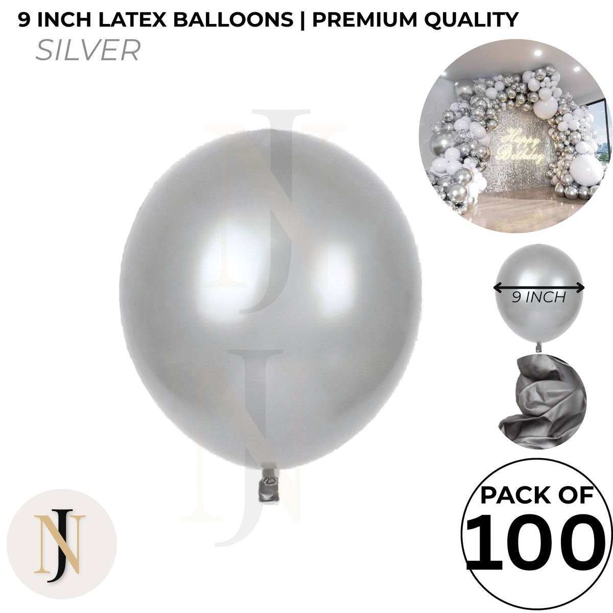 9 Inch Latex Balloons for Birthday & Party Decoration – Multiple Colors