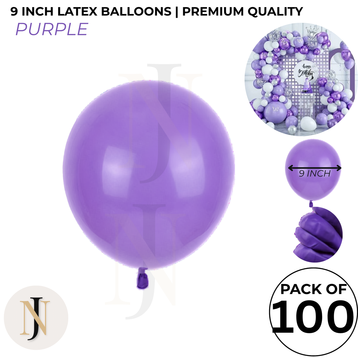 9 Inch Latex Balloons for Birthday & Party Decoration – Multiple Colors