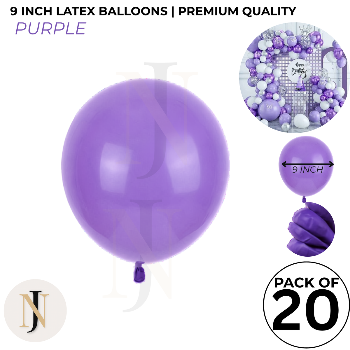 9 Inch Latex Balloons for Birthday & Party Decoration – Multiple Colors
