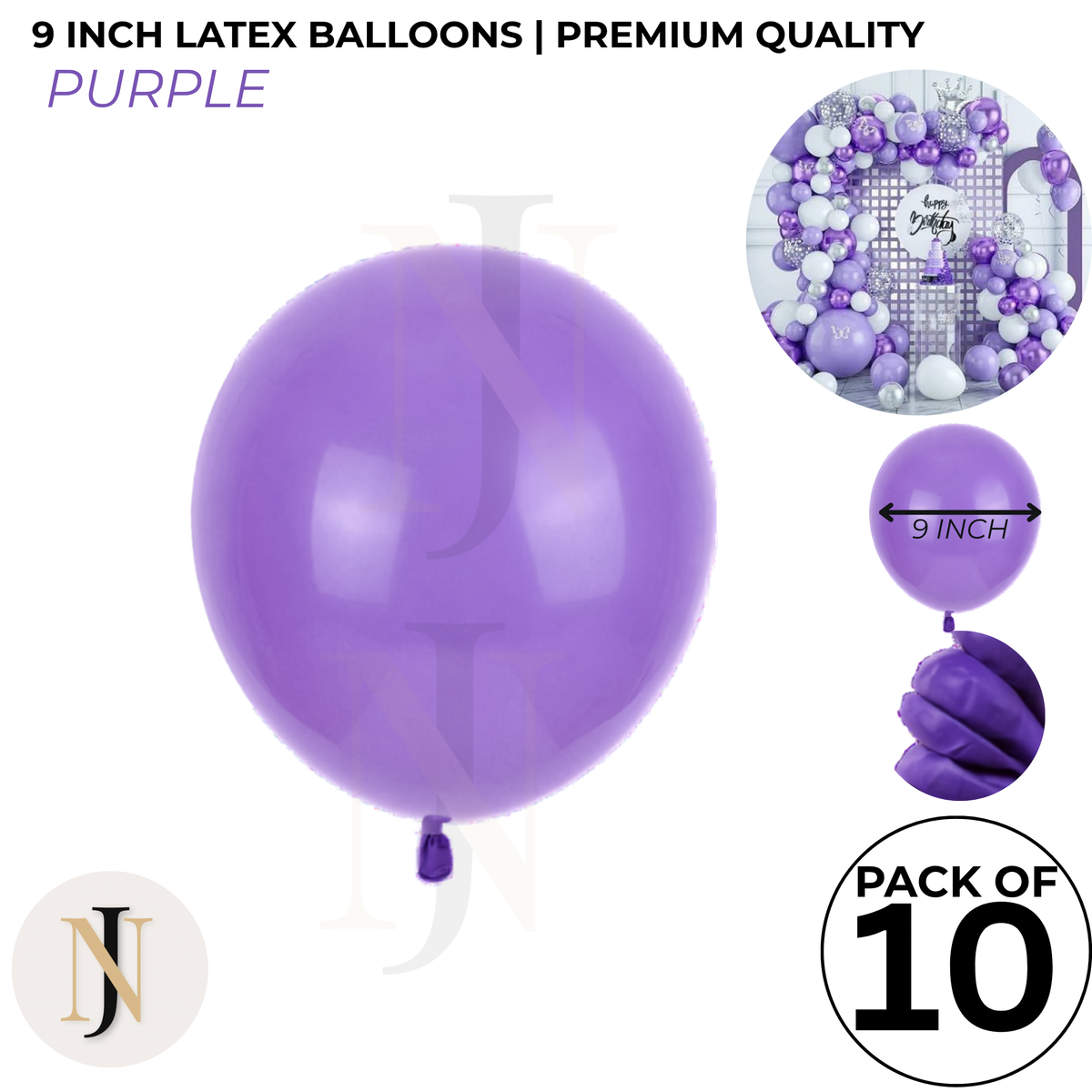 9 Inch Latex Balloons for Birthday & Party Decoration – Multiple Colors
