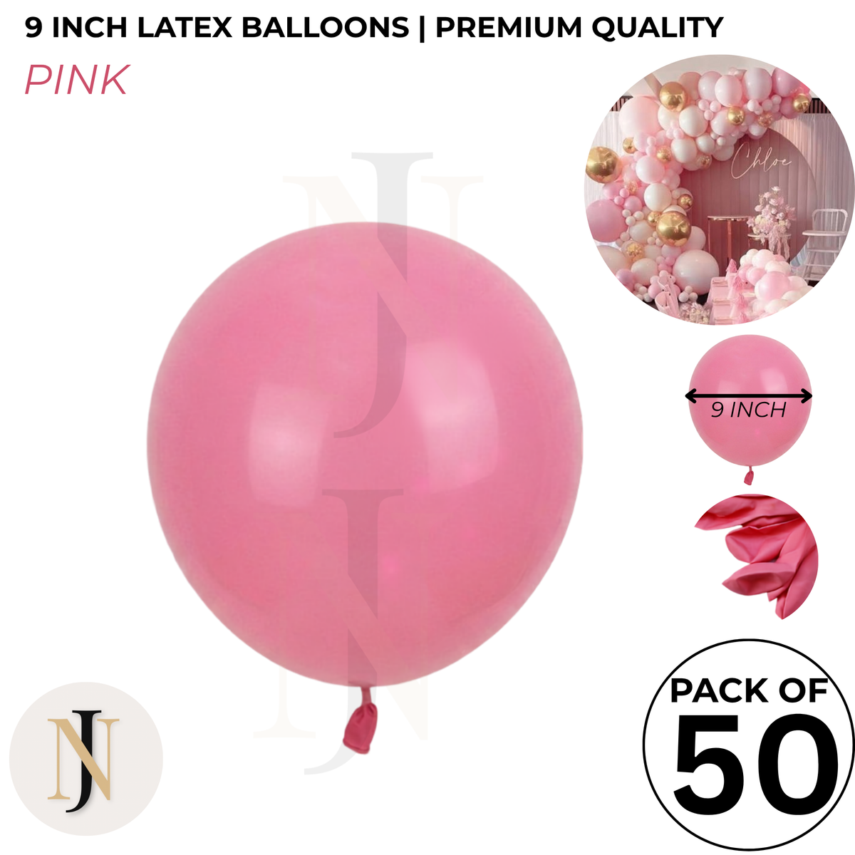 9 Inch Latex Balloons for Birthday & Party Decoration – Multiple Colors