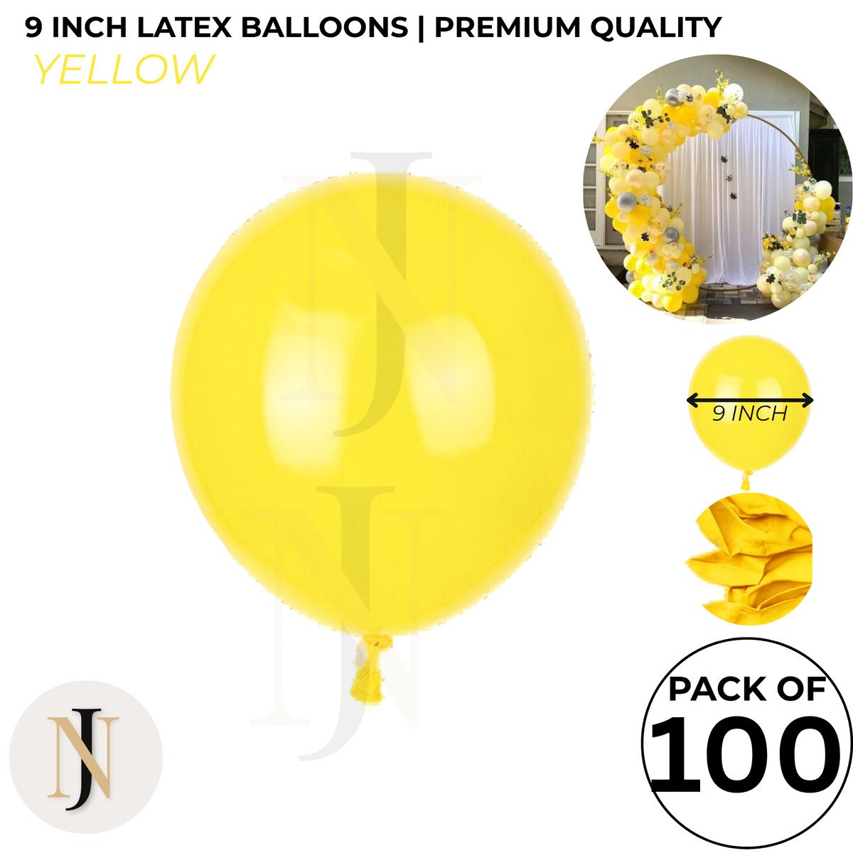 9 Inch Latex Balloons for Birthday & Party Decoration – Multiple Colors