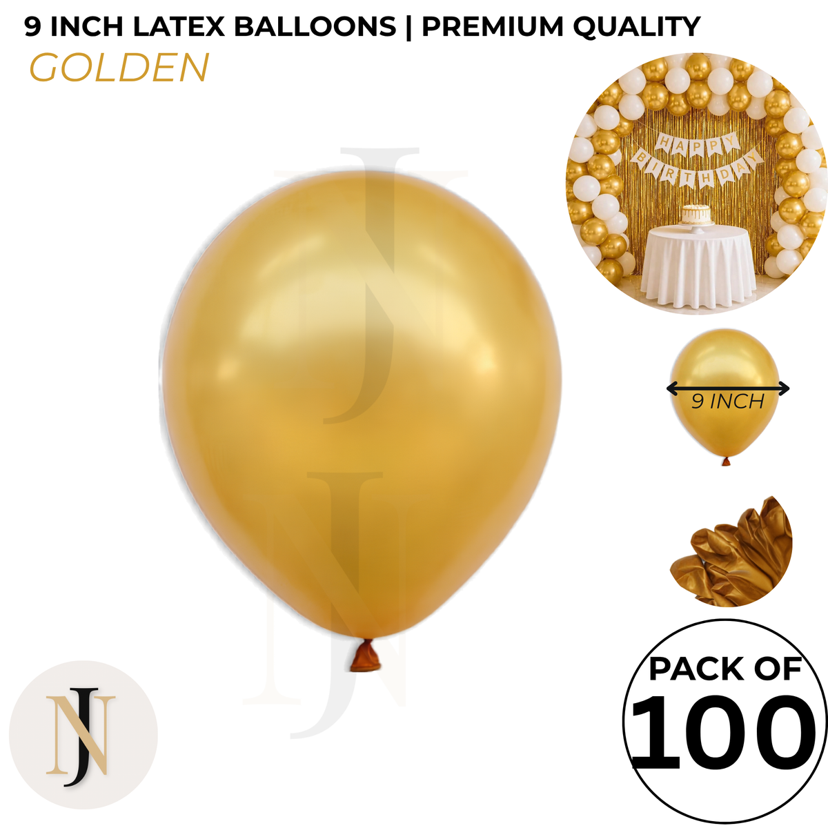9 Inch Latex Balloons for Birthday & Party Decoration – Multiple Colors