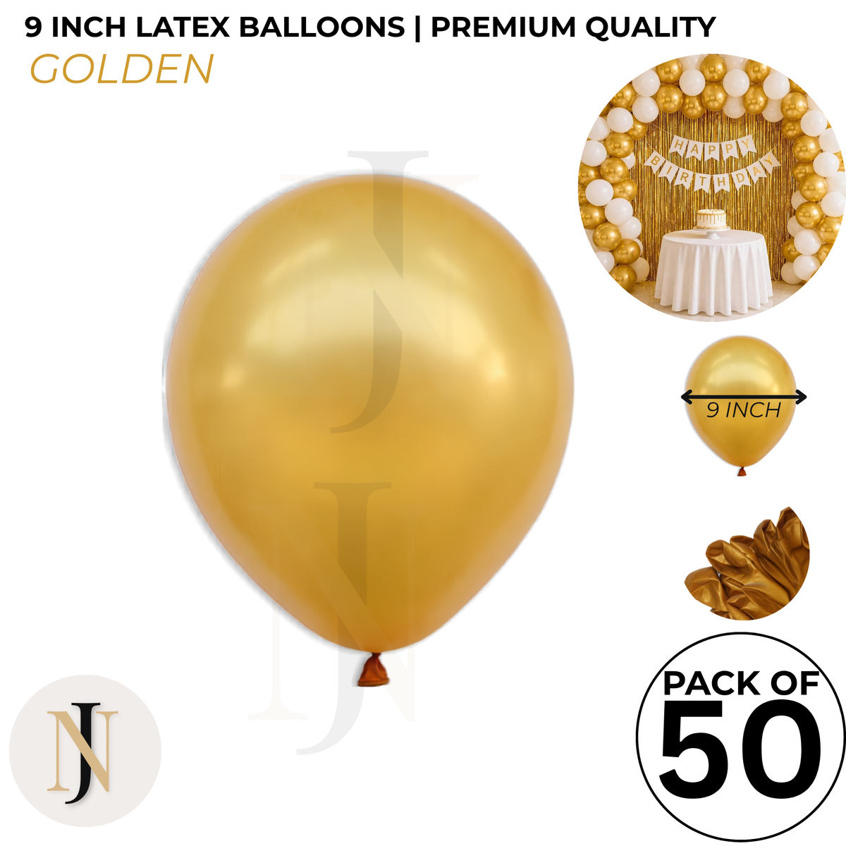 9 Inch Latex Balloons for Birthday & Party Decoration – Multiple Colors