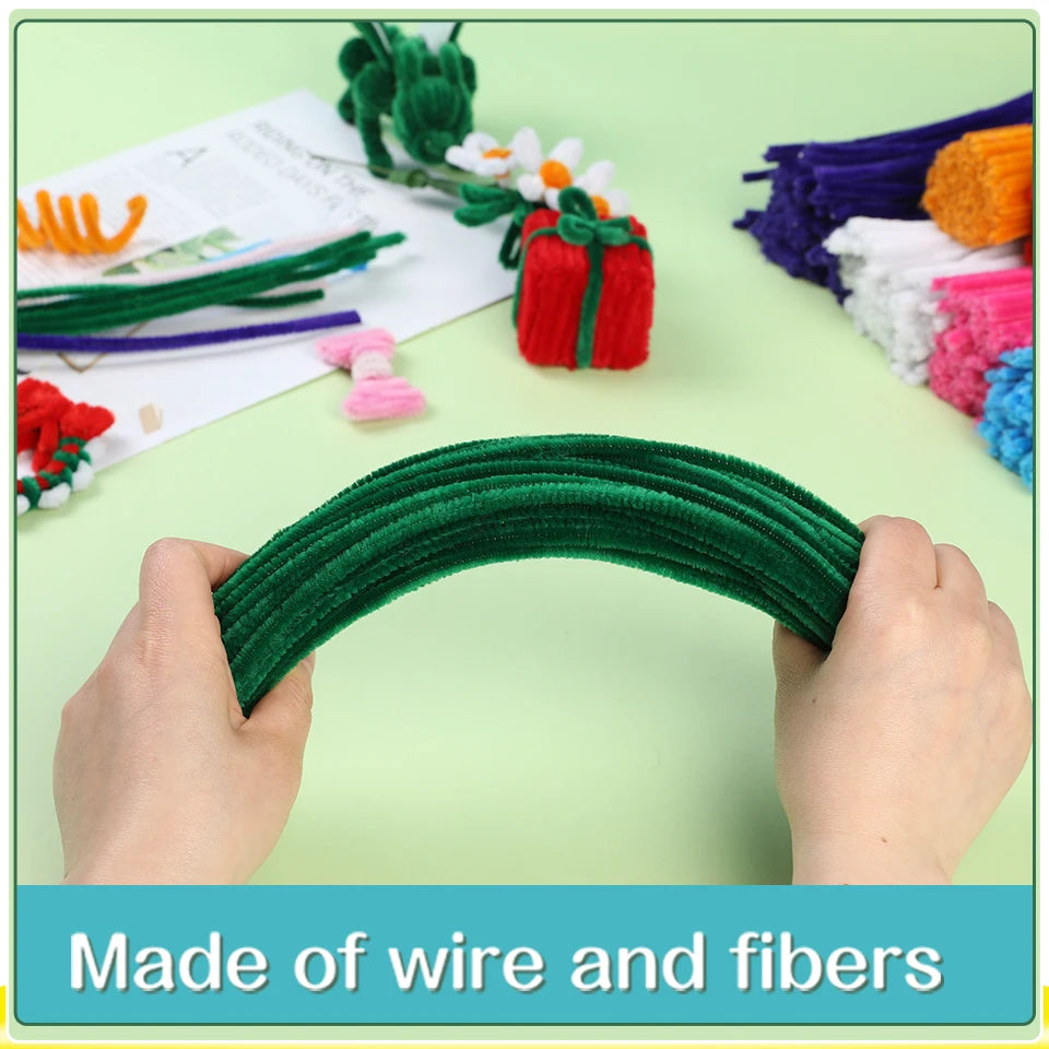 Velvet Pipe Cleaners Craft Sticks (20 Pcs) – 30cm Chenille Stems for DIY Crafts, Pipe Cleaner Flowers, Kids Art, School Projects & Bouquet Making