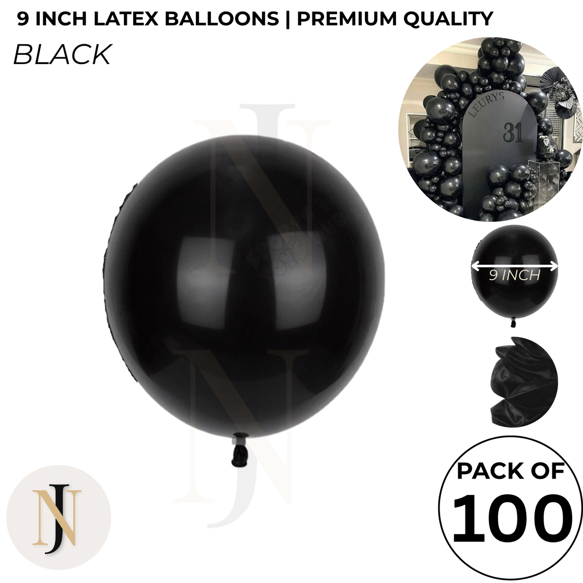 9 Inch Latex Balloons for Birthday & Party Decoration – Multiple Colors