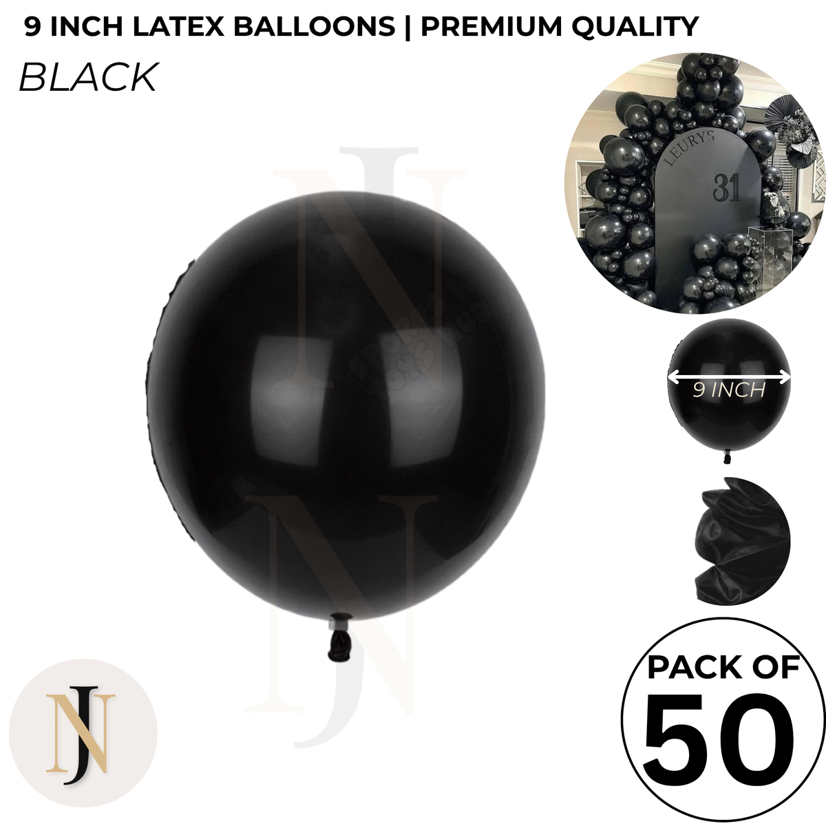 9 Inch Latex Balloons for Birthday & Party Decoration – Multiple Colors