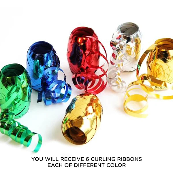 Curling Ribbon for Balloons & Gift Wrapping – Pack of 6