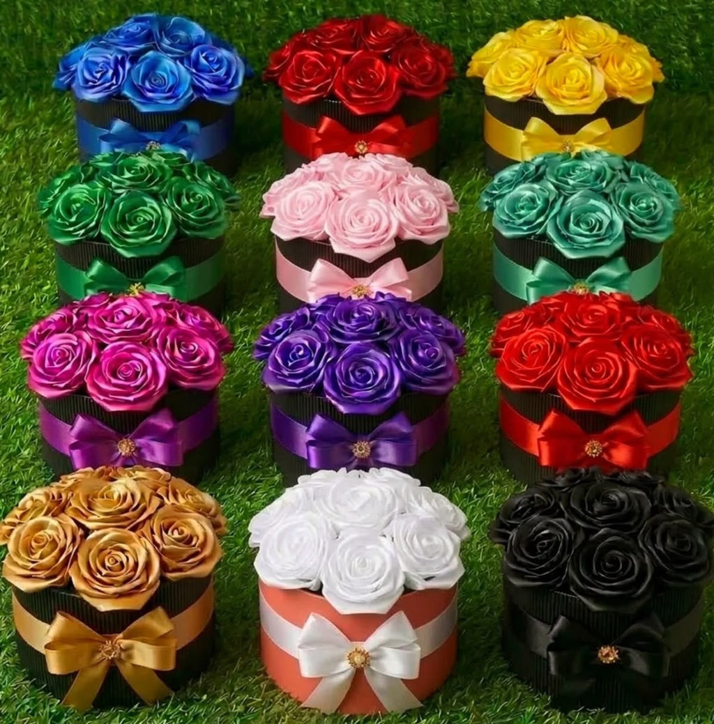 Handmade Satin Ribbon Rose 6.5cm | Decorative Craft Flower Pakistan ...