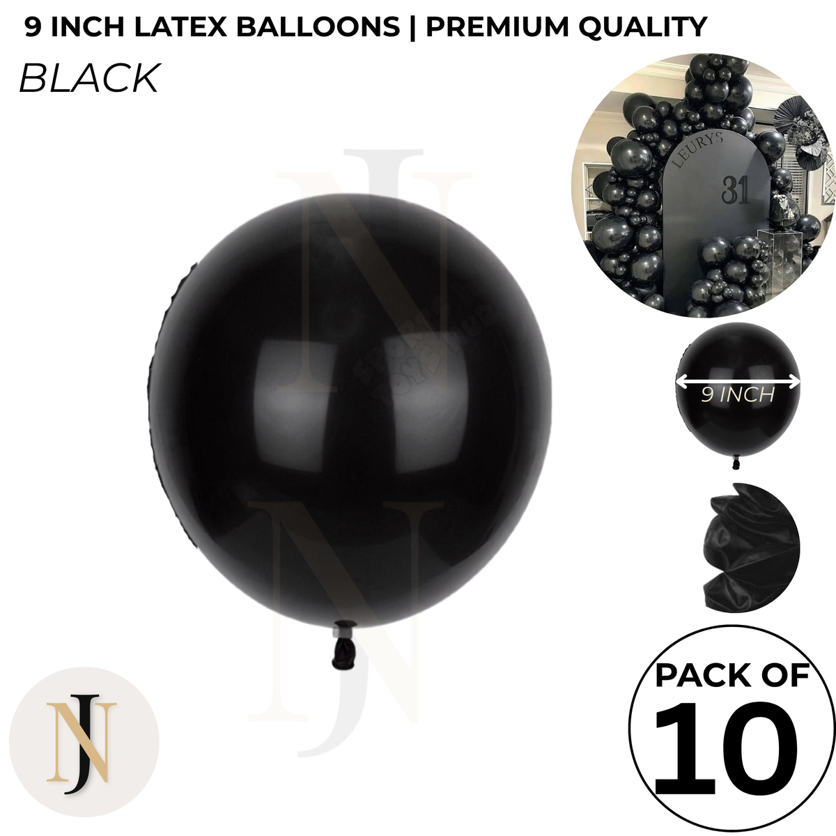 9 Inch Latex Balloons for Birthday & Party Decoration – Multiple Colors