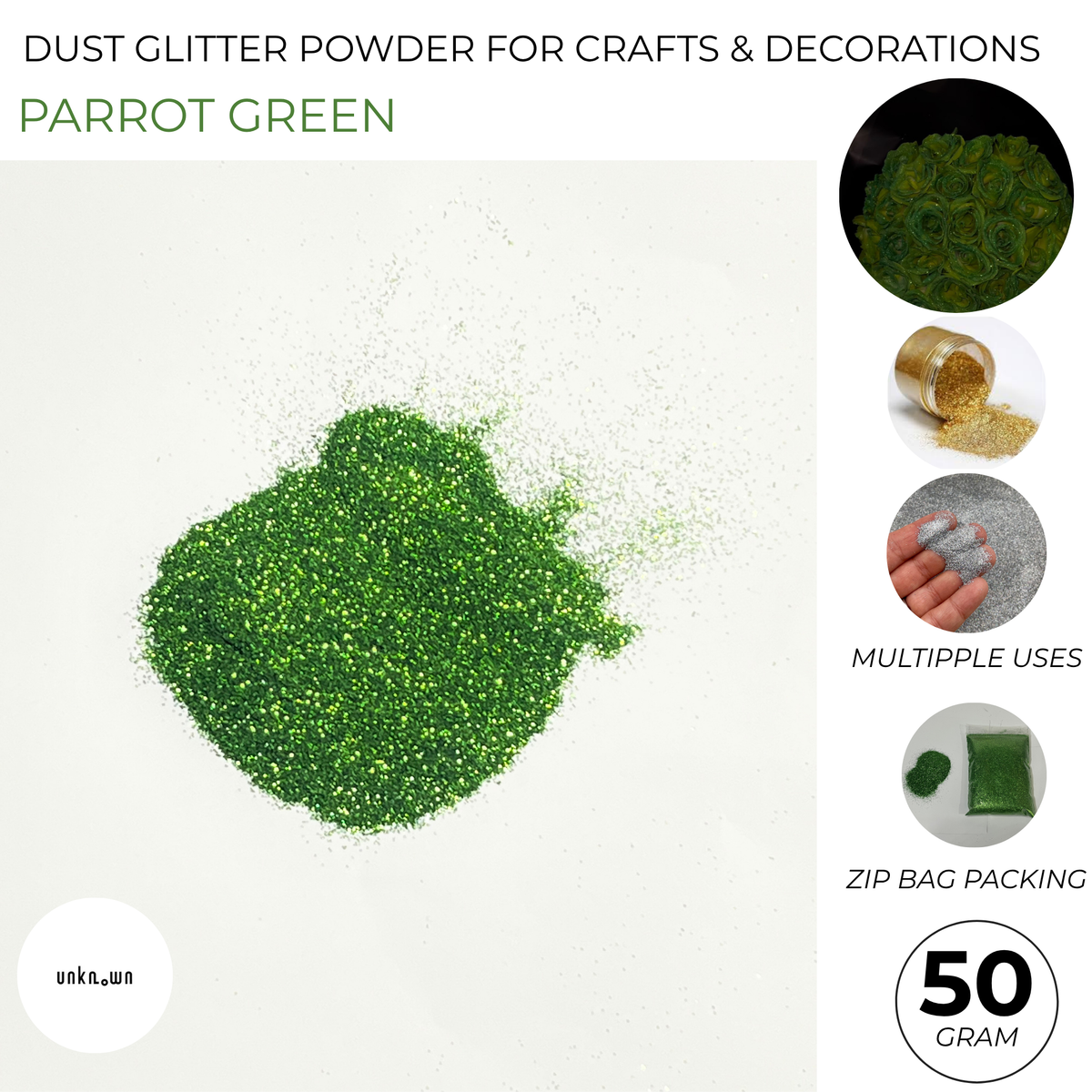 Premium Dust Glitter Powder for Crafts & Decorations (50g)