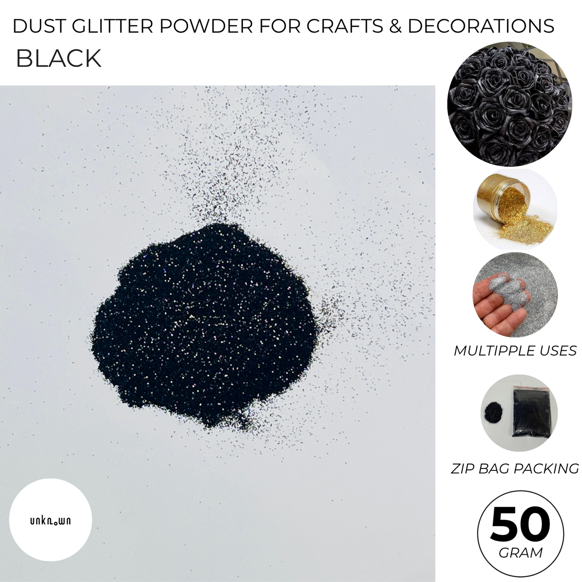 Premium Dust Glitter Powder for Crafts & Decorations (50g)