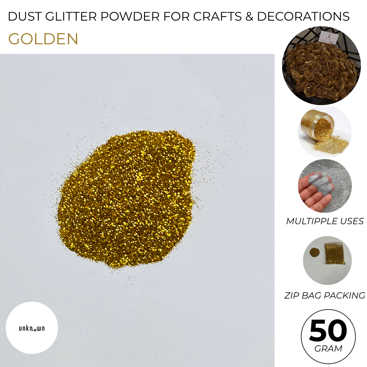 Premium Dust Glitter Powder for Crafts & Decorations (50g)