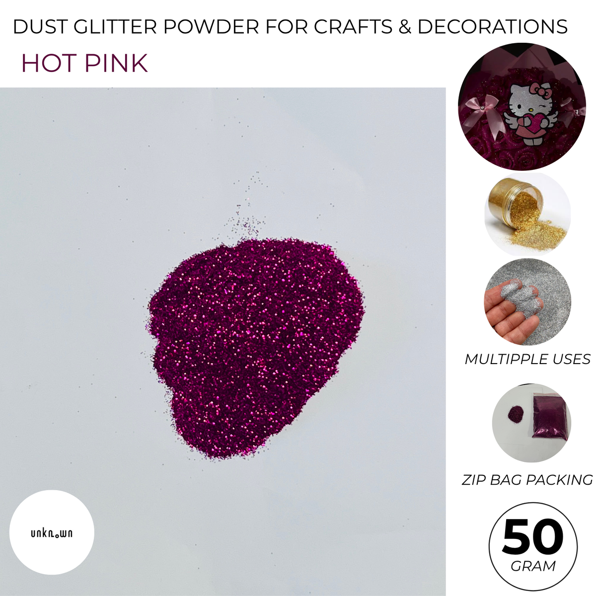 Premium Dust Glitter Powder for Crafts & Decorations (50g)
