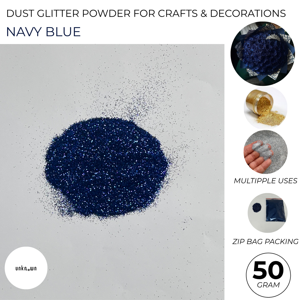 Premium Dust Glitter Powder for Crafts & Decorations (50g)