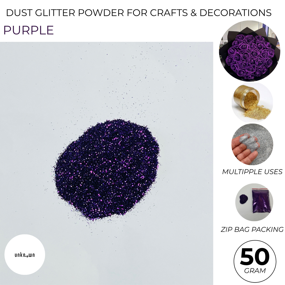 Premium Dust Glitter Powder for Crafts & Decorations (50g)
