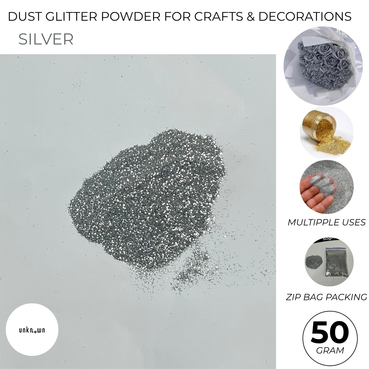Premium Dust Glitter Powder for Crafts & Decorations (50g)