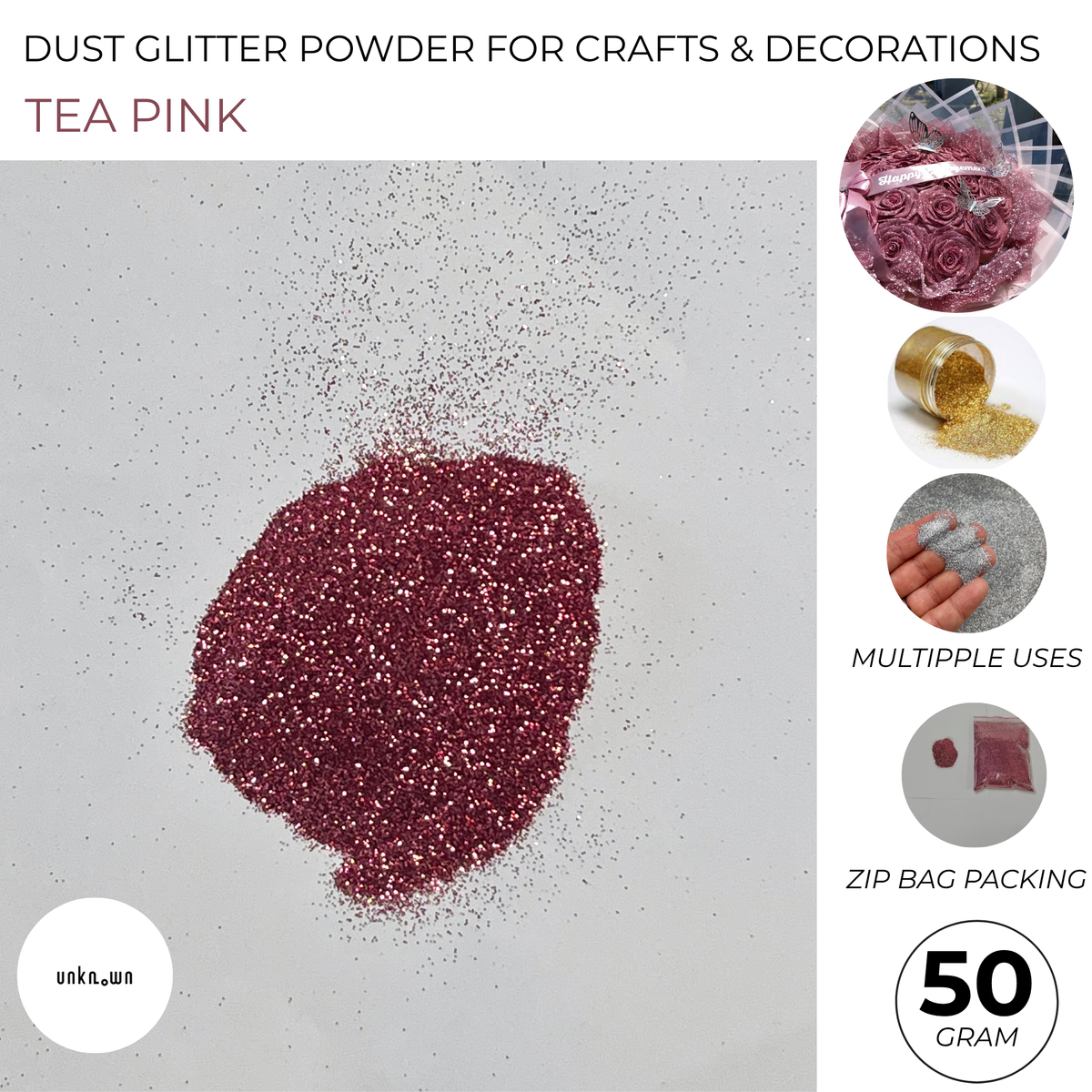 Premium Dust Glitter Powder for Crafts & Decorations (50g)
